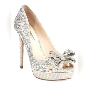 I.N.C. Vernaa Rhinestone Bow Platform Pumps, Created for Macy's